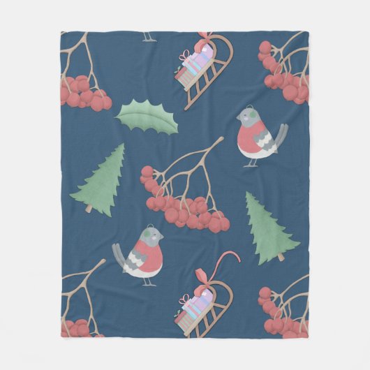 Birnen und Sleds Blue Fleecedecke (Vorderseite)