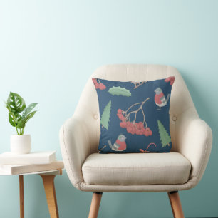 Birnen und Sleds Blue Kissen