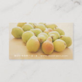 Birnen-Visitenkarten Visitenkarte (Rückseite)