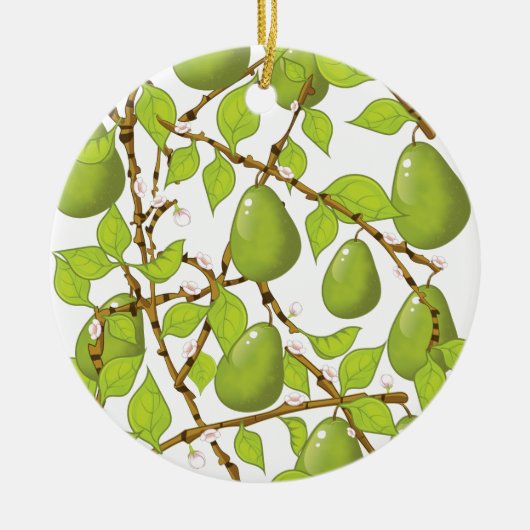 Birnen wachsen keramik ornament (Vorne)