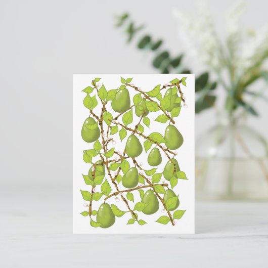 Birnen wachsen postkarte (Stehend Vorderseite)