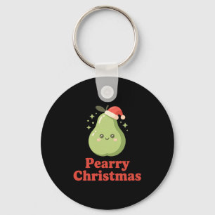 Birnen-Weihnachten Süß Kawaii Birne Feiertag Worts Schlüsselanhänger