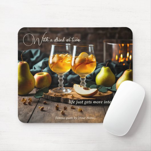 Birnen Wein Funny Drink Mousepad (Mit Mouse)