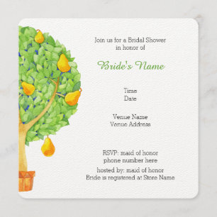 Birnenbaum Square Dusche Einladung