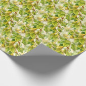 Birnenbaumzweige und Birnenmuster Geschenkpapier (Ecke)