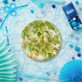 Birnenbaumzweige und Birnenmuster  Pappteller (Party)