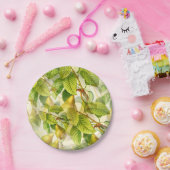 Birnenbaumzweige und Birnenmuster  Pappteller (Party)