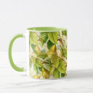 Birnenbaumzweige und Birnenmuster Tasse