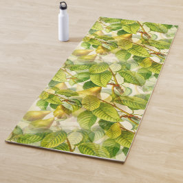 Birnenbaumzweige und Birnenmuster Yogamatte