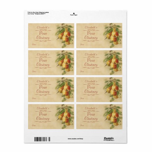 Birnenbearbeitungsmarke (Vorne)