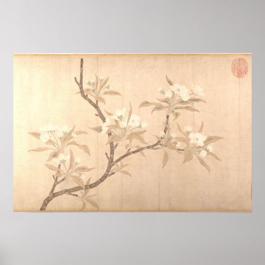 Birnenblüten Antikes Orientalisches ca.1280 Poster (Vorne)
