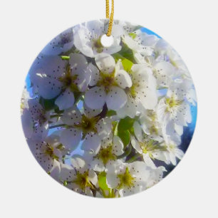 Birnenblüten Keramik Ornament
