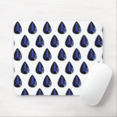 Birnenform Sapphire Gemstone Blue Mousepad (Mit Mouse)
