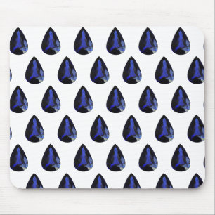 Birnenform Sapphire Gemstone Blue Mousepad