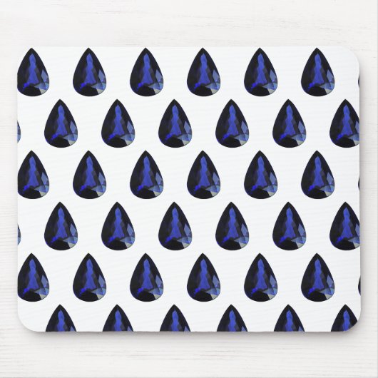 Birnenform Sapphire Gemstone Blue Mousepad (Vorne)