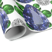 Birnenförmig Sapphire Blue Geschenkpapier (Rolleneckpunkt)