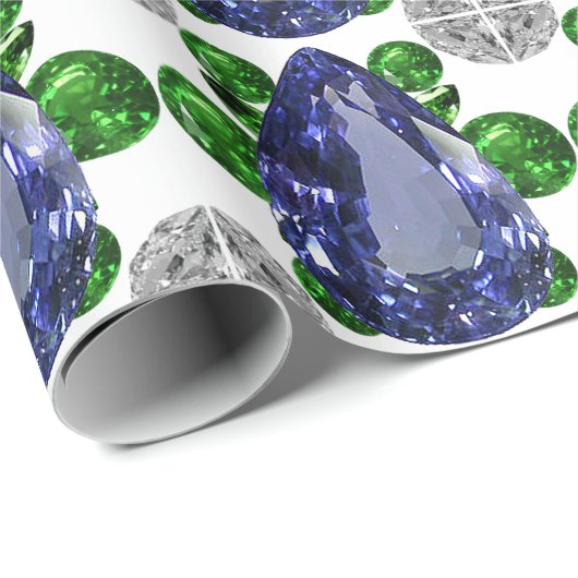 Birnenförmig Sapphire Blue Geschenkpapier (Rolleneckpunkt)