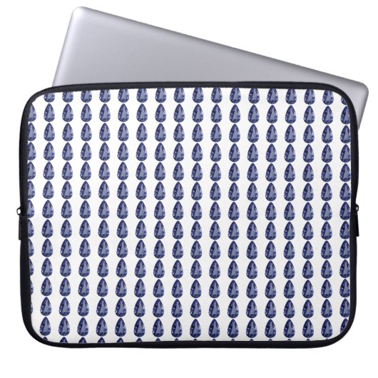 Birnenförmig Sapphire Blue Laptopschutzhülle (Vorderseite)