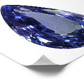 Birnenförmig Sapphire Blue Poster (Ecke)