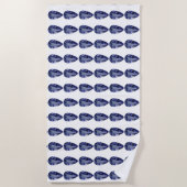 Birnenförmig Sapphire Blue Strandtuch (Vorderseite)