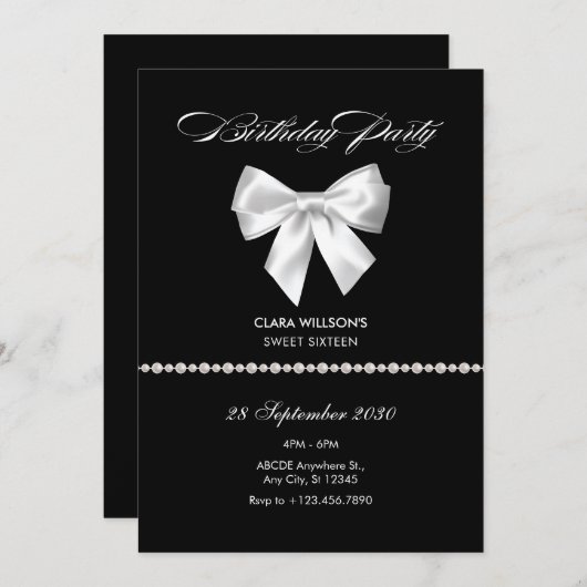 Birnengeburt Einladung (Vorne/Hinten)