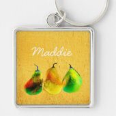 Birnengrün-Früchte Schlüsselanhänger (Vorne)