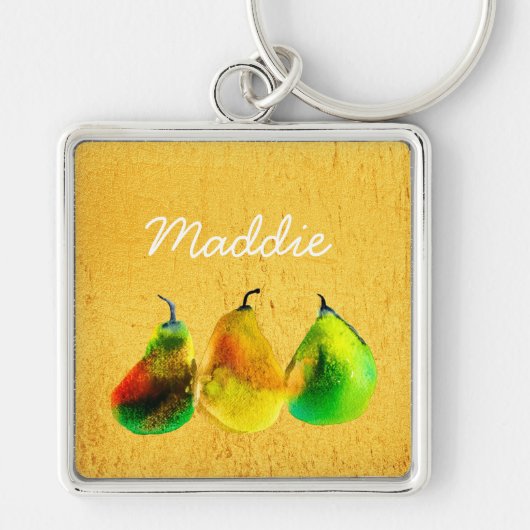Birnengrün-Früchte Schlüsselanhänger (Vorne)