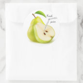 Birnensaft Runder Aufkleber (Tasche)
