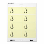 Birnenskizze. Line Illustration in Schwarz. (Vorne)