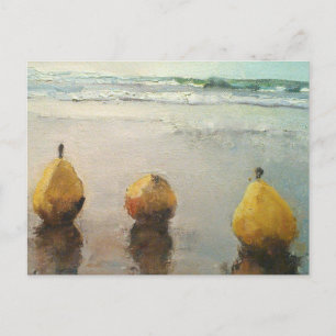 Birnentag am Strand Postkarte