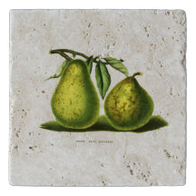 Birnentravertin oder -marmor trivet