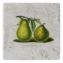Birnentravertin oder -marmor trivet töpfeuntersetzer