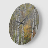 Birnenwald Herbst Foto Rundwall Uhr (Winkel)