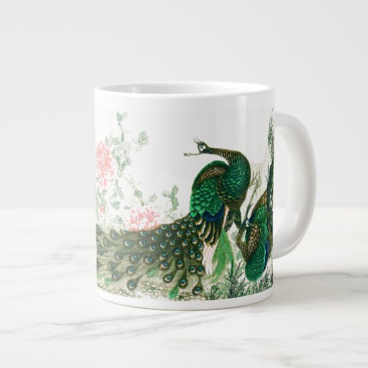 Birnenweiden-Blume Jumbo-Tasse (Vorderseite Rechts)