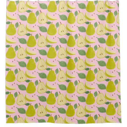 Birnenzulage Duschvorhang (Vorderseite)