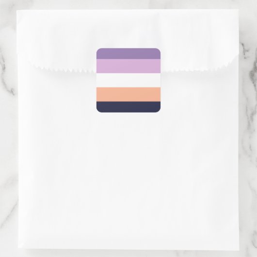 Biromantic Pride Flag Quadratischer Aufkleber (Tasche)