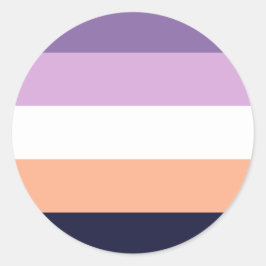 Biromantic Pride Flag Runder Aufkleber