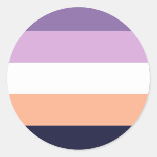 Biromantic Pride Flag Runder Aufkleber