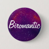 Biromantische, anpassbare Galaxie-Identität Button (Vorderseite)