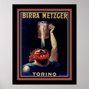 Birra Metzer durch Leonetto Cappiello Poster