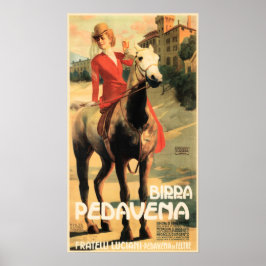 BIRRA PEDAVENA Vintage italienische Bierwerbung Poster