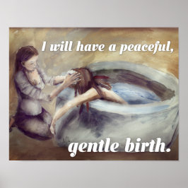 Birth Affirmation Poster - "Gentle Geburtsort"