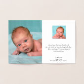 BIRTH-ANKÜNDIGUNG Baby-Foto-Stack Folienkarte (Innenseite)