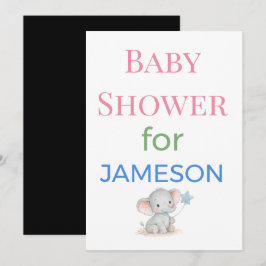 Birth Announcement Card Diaper Raffle | Elegant Einladung
