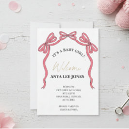 Birth announcement card for a baby Newborn  Einladung