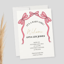 Birth announcement card for a baby Newborn  Einladung