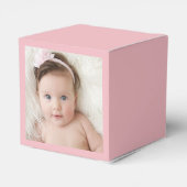 Birth Announcment Personalize 8 Photo christmas Geschenkschachtel (Rückseite)