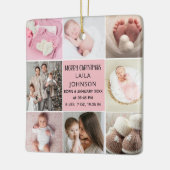  Birth Announcment Personalize 8 Photo christmas Keramikornament (Links)