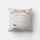 Birth Baby Pillow Lamb Boy Girl Nursery Kissen (Vorderseite)