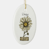 Birth Blume APRIL Birthday Daisy Keramik Ornament (Rechts)